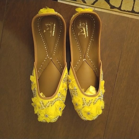 Leather Indian Juttis Juthis Khussa - Picture 3 of 5